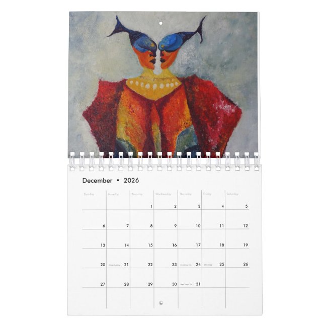 Kunstmalereien Abstrakter Dekorationskalender Kalender (Dez 2026)