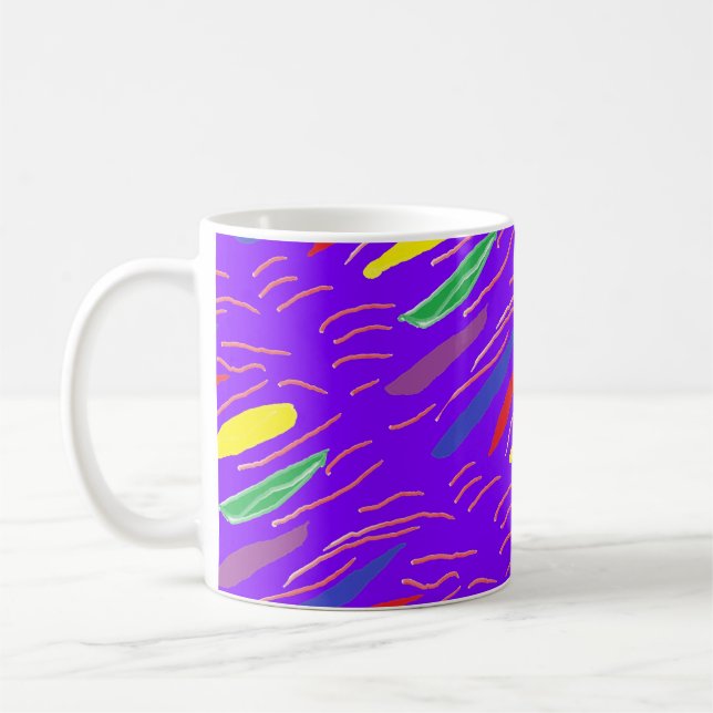 Kunstmuster auf brüchig lila kaffeetasse (Links)