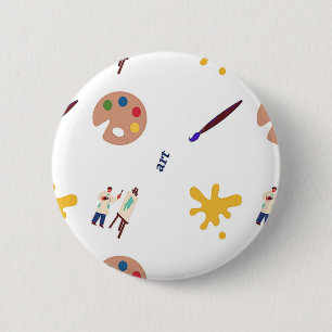 Kunstmuster auf Weiß Button