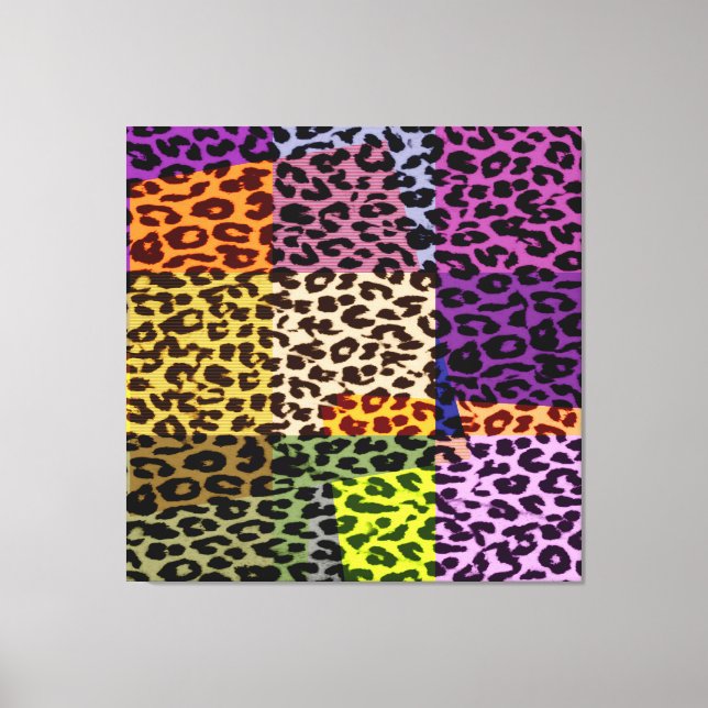 Kunstmuster Leoparden abstrakte Textur Leinwanddruck (Vorderseite)