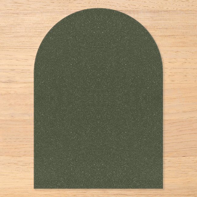 Kunstoffbeschichtete Moosgrüne Arche - Akryllische Acryleinladungen (Vorderseite)