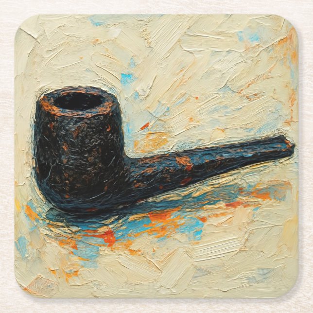 Kunstpfeife (#10) rechteckiger pappuntersetzer (Vorderseite)