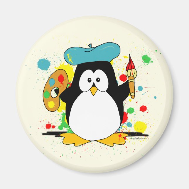 Kunstpinguin Magnet (Vorne)