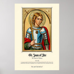 Kunstplakat der hl. Johanna von Orléans mittelalte Poster