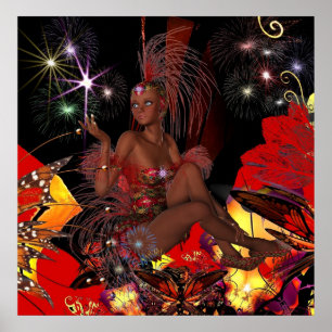 Kunstplakat-Feier-Showgirl Poster