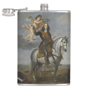 Kunstporträt individuell monogrammierte Flasche Flachmann