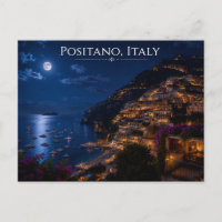Kunstposter Amalfi-Küste Mondlicht
