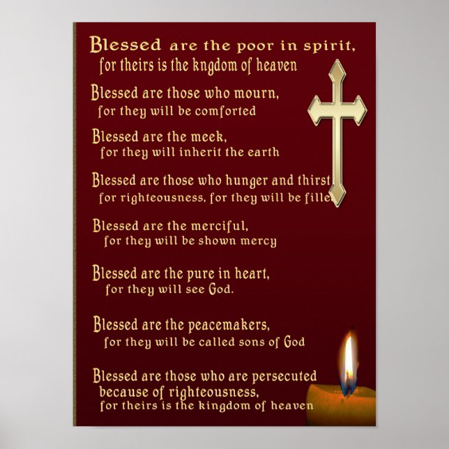 Kunstposter Beatitudes Poster (Vorne)