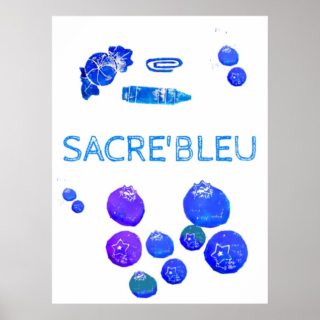 Kunstposter Blaue Dinge Poster (Vorne)
