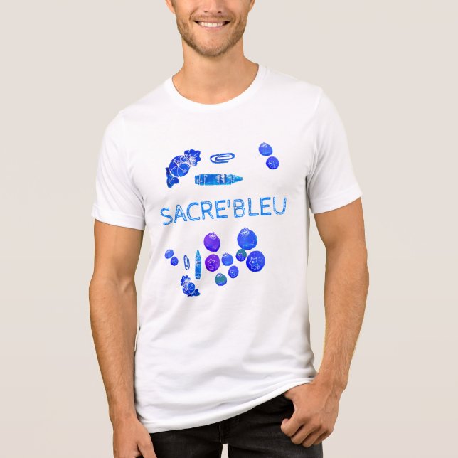 Kunstposter Blaue Dinge Tri-Blend Shirt (Vorderseite)