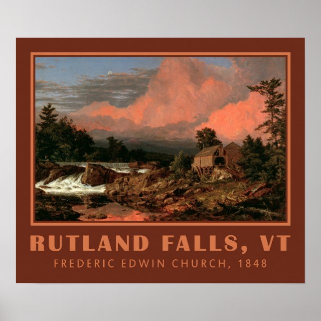 Kunstposter der Kirche "Rutland Falls" Poster (Vorne)