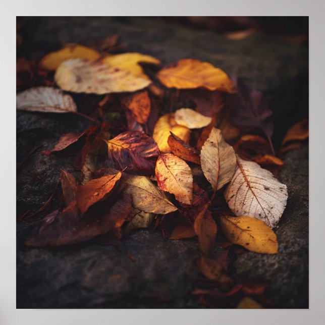Kunstposter Herbstlaub Poster (Vorne)
