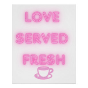 Kunstposter inspiriert von rosa Neonlichtern Poster