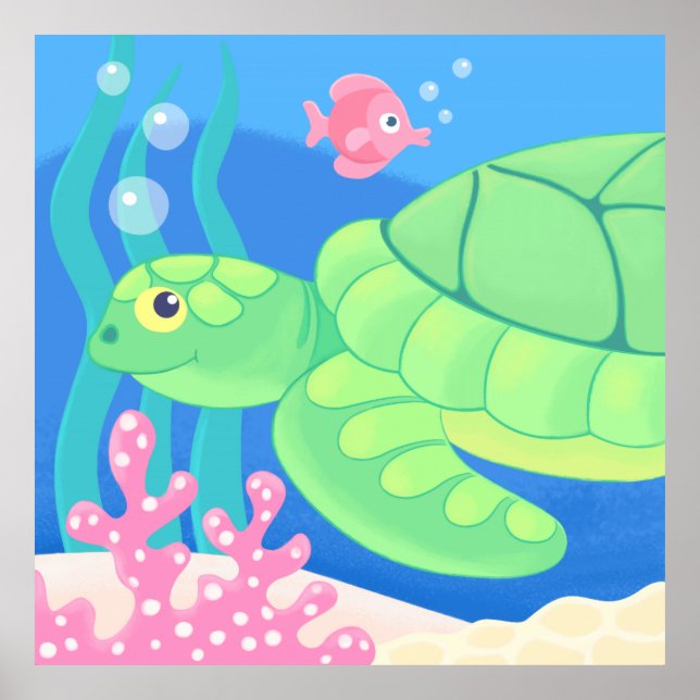 Kunstposter - niedliche tropische Dekoration (Vorne)