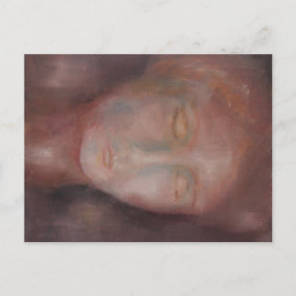 Kunstpostkarte "Frau in Rot" Postkarte