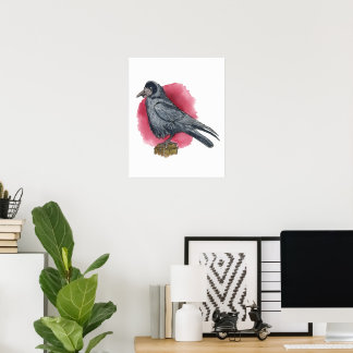 Kunstprint Rook-Vogel Poster