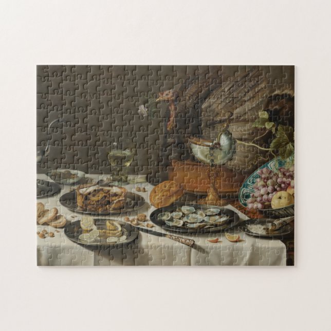 Kunstpuzzle "Still Life with Turkey Pie" (Horizontal)