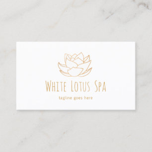 Kunstrasen Weißer Lotus Blume Wellness Wellness-Ce Visitenkarte