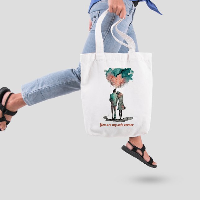 Kunstromantisches Paar Tote Tag Tragetasche (Art romantic couple Tote Bag
)