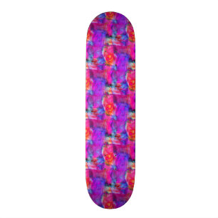 Kunstrosa, Blau, roter Beschaffenheitshintergrund Skateboard