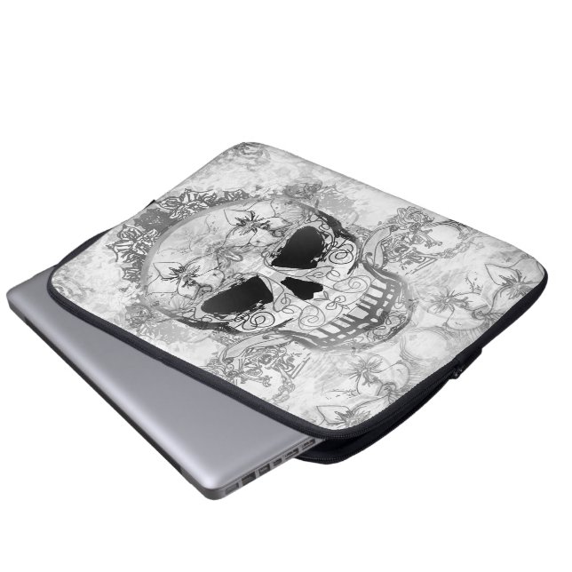 Kunstschädel Elektronik-Tasche Laptopschutzhülle (Vorne Knopf)