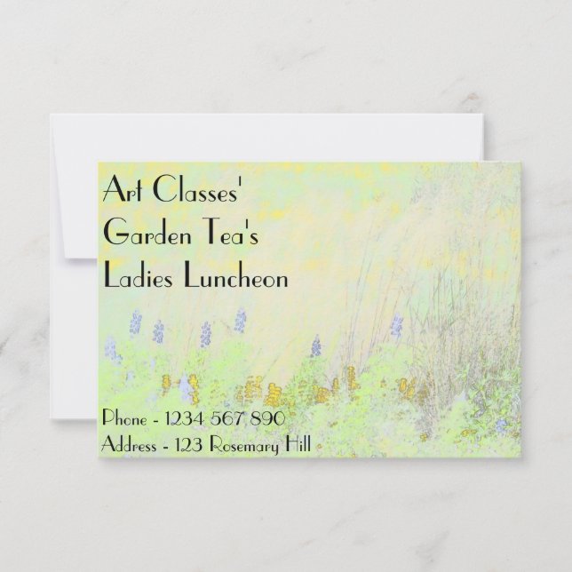 Kunstschätze Ladys Luncheon Garden Tea Einladung (Vorderseite)