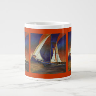 Kunstschlucht unter Segel in Orange und Lila Jumbo-Tasse