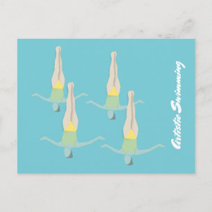 Kunstschwimmen Postkarte