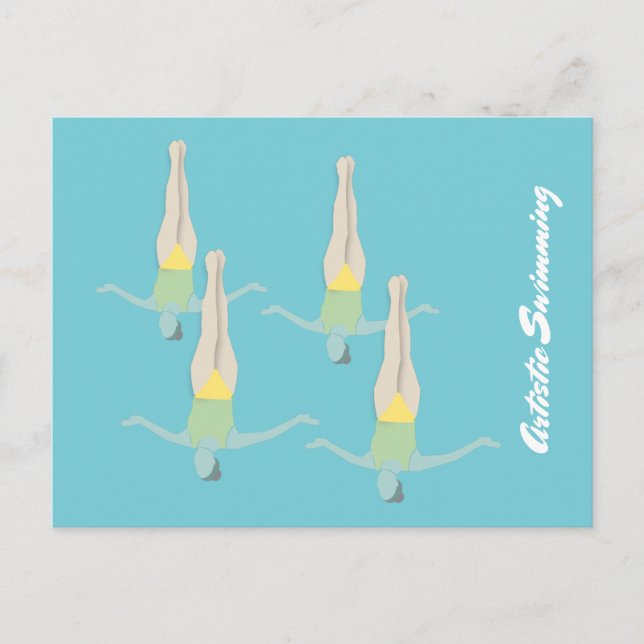Kunstschwimmen Postkarte (Vorderseite)