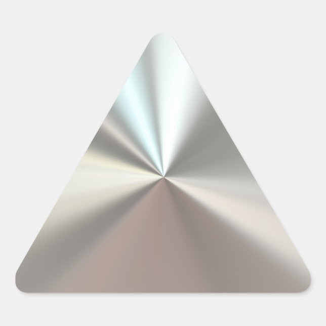 Kunstsilbermetall Dreieckiger Aufkleber (Vorderseite)