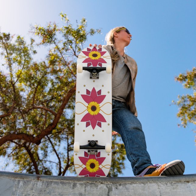 Kunstsonnenblume Skateboard (Außenbereich 1)