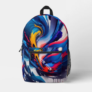 KUNSTSPATTER BEDRUCKTER RUCKSACK