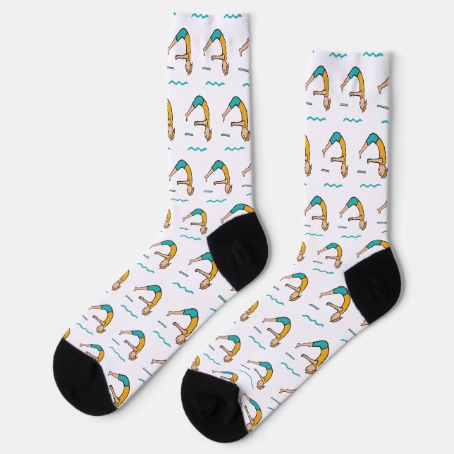 Kunstspringen Socken (Linkes Detail)