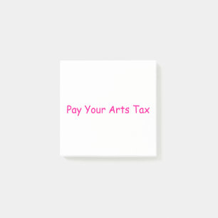 Kunststeuer bezahlen post-it klebezettel