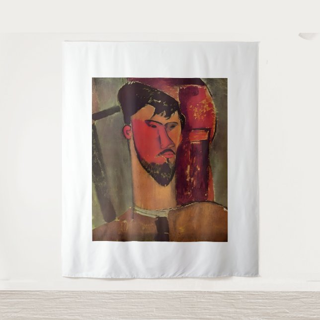 Kunststil von Amedeo Modigliani Wandteppich (Vorderseite)