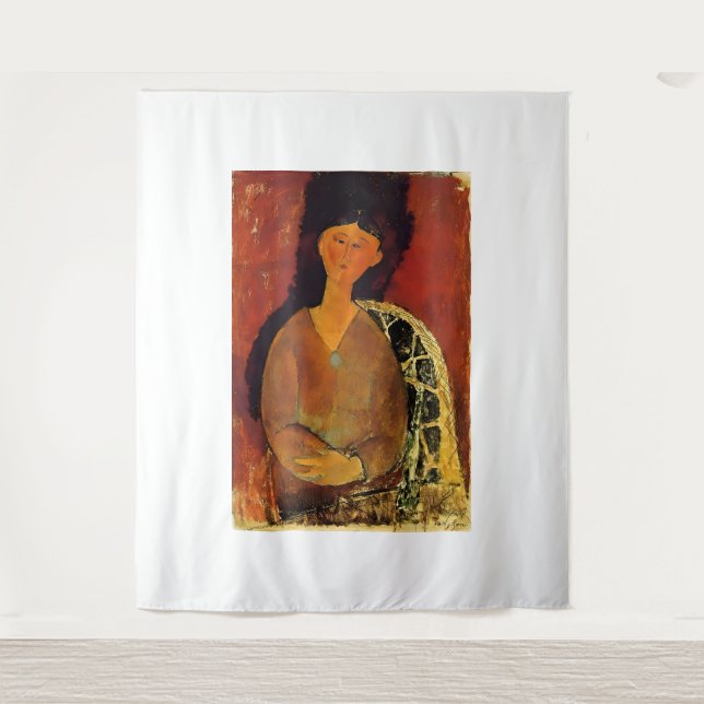 Kunststil von Amedeo Modigliani Wandteppich (Vorderseite)