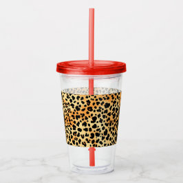 Kunststoff-Cup für Blumen und Tiger Acryltrinkbecher