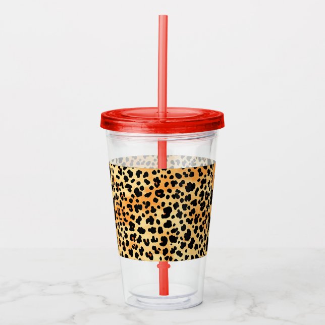 Kunststoff-Cup für Blumen und Tiger Acryltrinkbecher (Vorderseite)