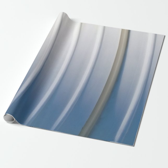 Kunststoffbehälter, blau und weiß geschenkpapier (Ungerollt)
