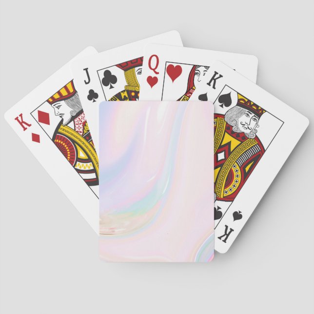 Kunststoffmuster aus pastellfarbenem, holografisch spielkarten (Rückseite)