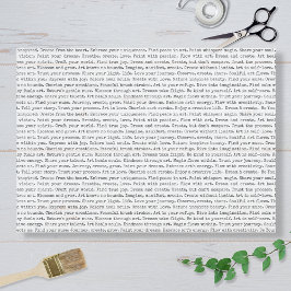 Kunsttagebuch-Bekräftigungen Seidenpapier