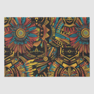 Kunstteppich für Cyan "Aztec Dream" Seidenpapier