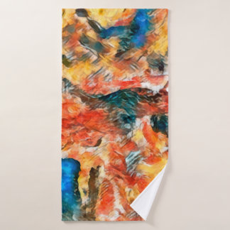 Kunsttextur. Bildkunstwerk. Kreative Moderne Badehandtuch