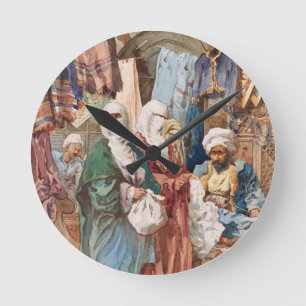 Kunstuhr "The Silk Bazaar" Runde Wanduhr