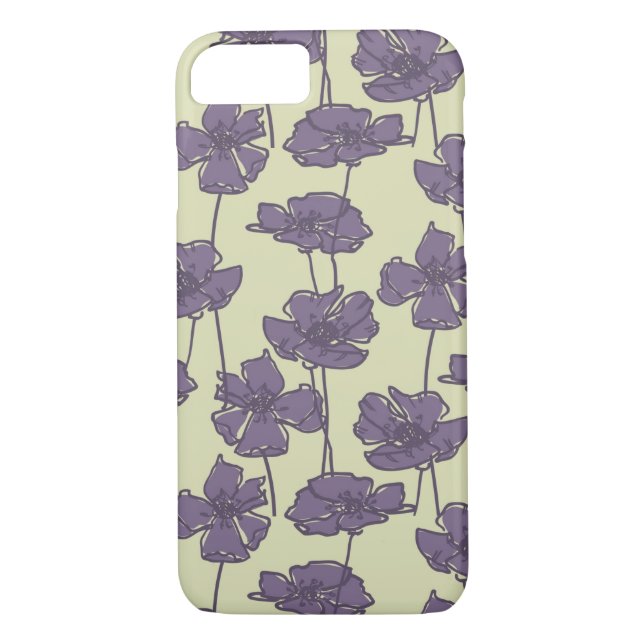 KunstVintager Blumenmusterhintergrund Case-Mate iPhone Hülle (Rückseite)