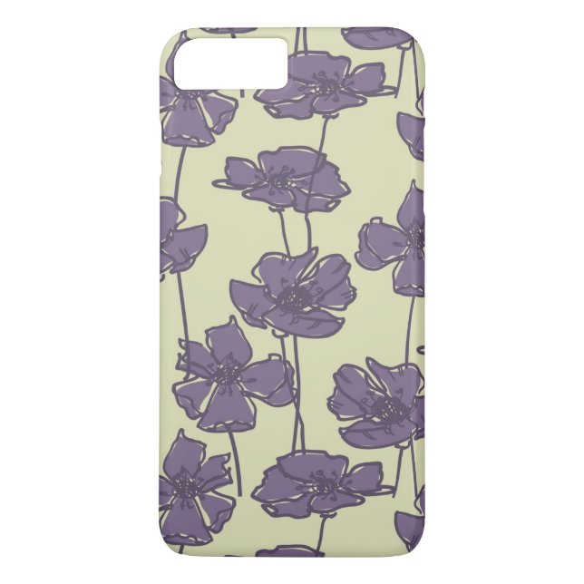 KunstVintager Blumenmusterhintergrund Case-Mate iPhone Hülle (Rückseite)