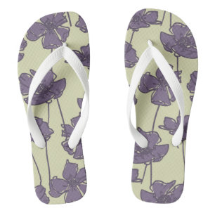 KunstVintager Blumenmusterhintergrund Flip Flops