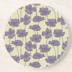KunstVintager Blumenmusterhintergrund Getränkeuntersetzer