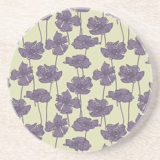 KunstVintager Blumenmusterhintergrund Getränkeuntersetzer (Vorne)