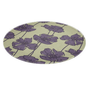 KunstVintager Blumenmusterhintergrund Schneidebrett
